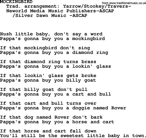 mockingbird lyrics|mockingbird lyrics copy and paste.